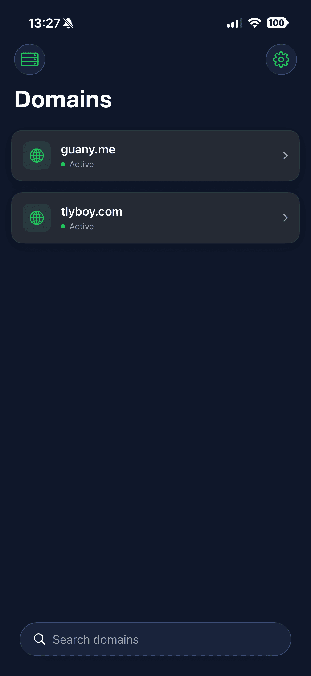GlassDNS mobile screenshot